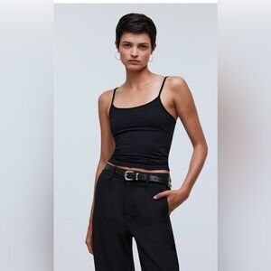 Madewell Black Tank Top with Adjustable Straps, Brand New With Tags Size XS